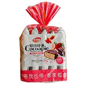 260g10枚达利园软可可派(草莓味)