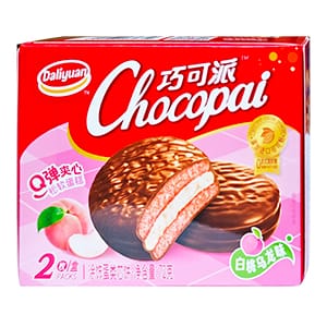 72g2枚达利园巧可派白桃乌龙味