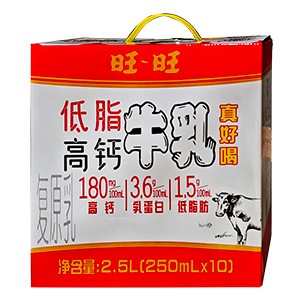 2.5L旺旺低脂高钙牛乳
